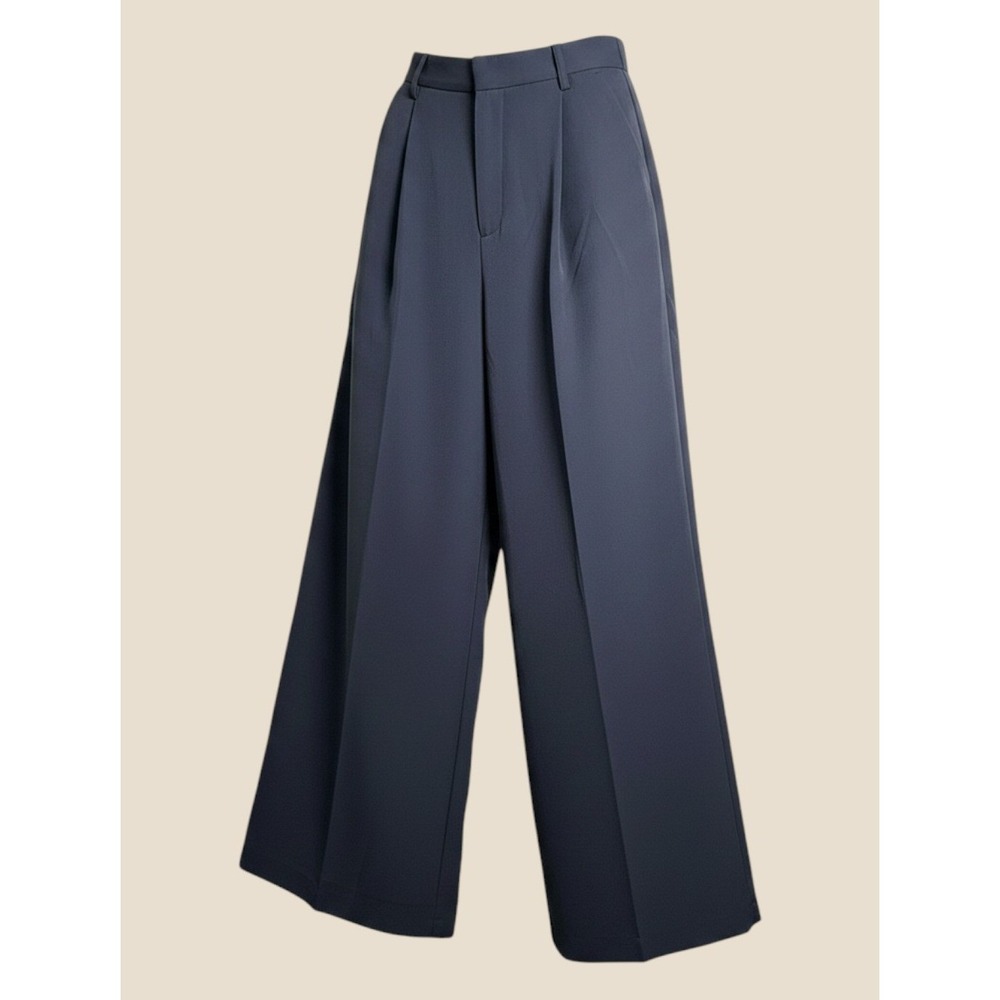 Halara Wide Leg Trouser Pants Black High Rise Stretch Workwear NWT Medium